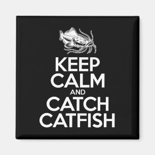 Imán Mantén la Calma y Atrapa Peces - Gato Pescador de