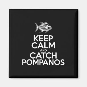 Imán Mantén la calma y atrapa peces - Pescador pescando