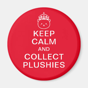 Imán Mantén la calma y colecciona peluches   Frase dive