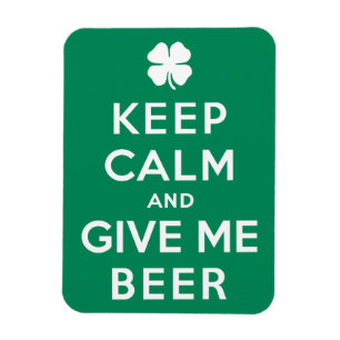 Imán Mantén la calma y dame cerveza