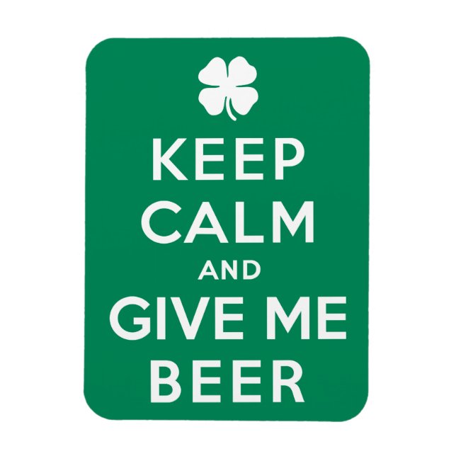 Imán Mantén la calma y dame cerveza (Vertical)