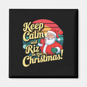 Imán Mantén La Calma Y El Riz En Este Navidad Con Santa