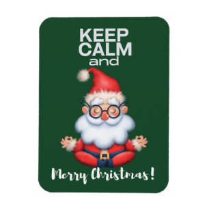 Imán Mantén la Calma y Feliz Navidad