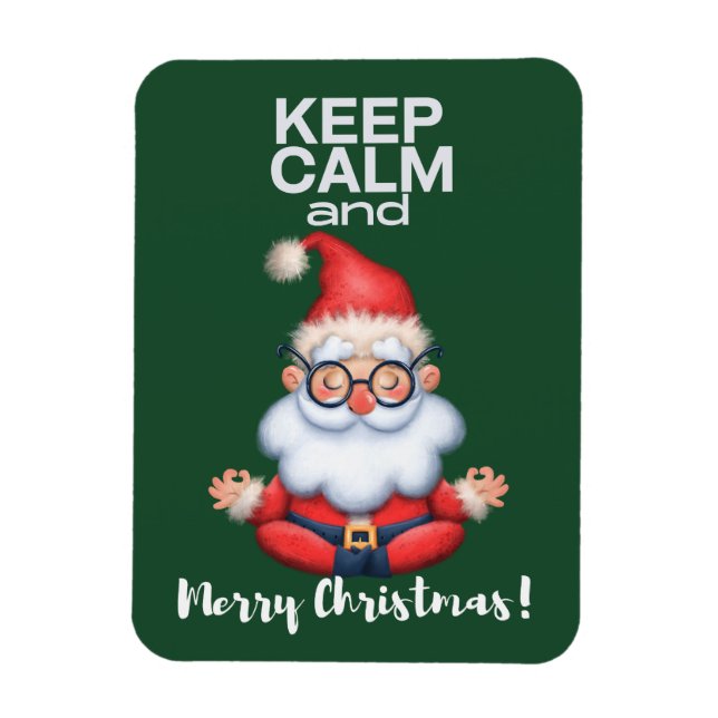 Imán Mantén la Calma y Feliz Navidad (Vertical)