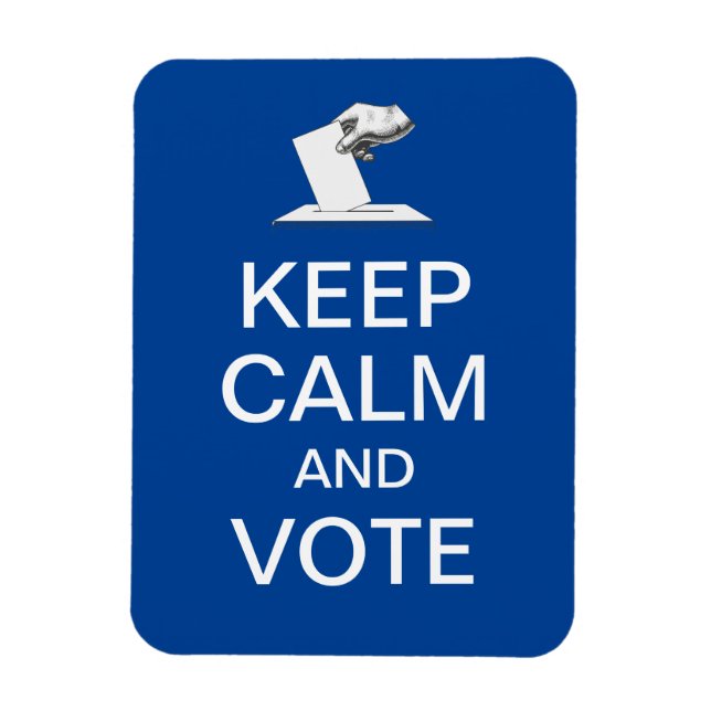 Imán Mantén la Calma y Vota 2026 (Vertical)