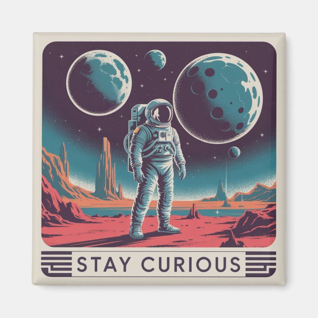 Imán Mantén la curiosidad (Frente)