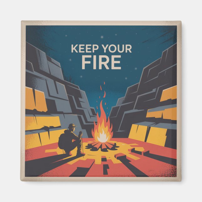 Imán Mantén Tu Fuego (Frente)