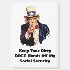 Imán Mantén tus manos sucias sin mi seguridad social