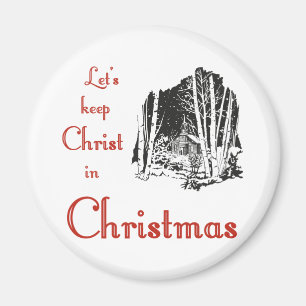 Imán Mantener a Cristo en Navidades