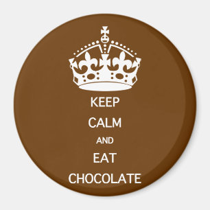 IMÁN MANTENER CALMA COMER CHOCOLATE