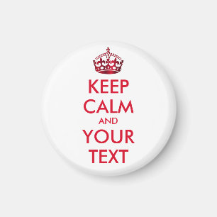 Imán MANTENER CALMA Y TU TEXTO - texto personalizado