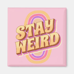 Imán Mantener diseño de texto retro raro