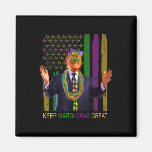 Imán Mantener el Mardi Gras Genial Divertido Trump Mard