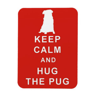 IMÁN MANTENER LA CALMA ABRAZAR EL CUMPLEAÑOS DE PUG MAG