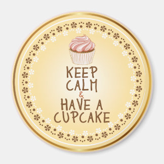 Imán Mantener la calma Ten un pastel - fondo elegante