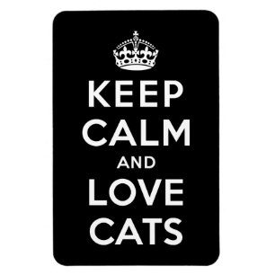 Imán Mantener la calma y amar a los gatos