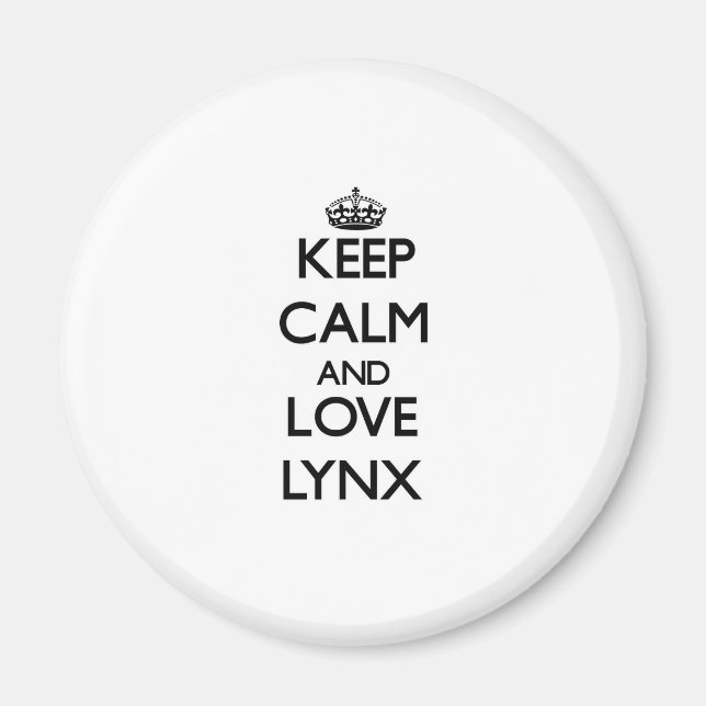 Imán Mantener la calma y amar a Lynx (Frente)