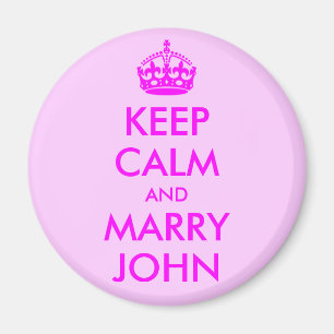 Imán Mantener la calma y casarse con John Magnet