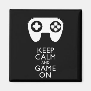 Imán MANTENER LA CALMA Y EL JUEGO ENCENDIDOS - Panel de