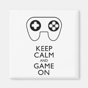 Imán MANTENER LA CALMA Y EL JUEGO ENCENDIDOS - Panel de