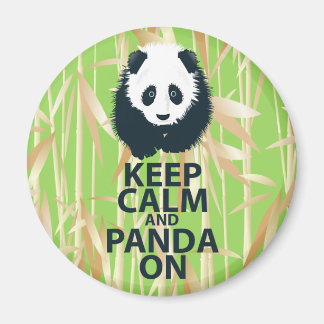 Imán Mantener la calma y el Panda en el regalo de impre