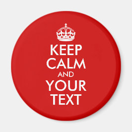 Imán Mantener la calma y el texto