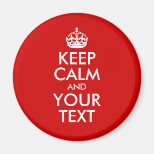 Imán Mantener la calma y el texto