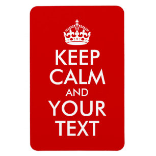 Imán Mantener la calma y el texto