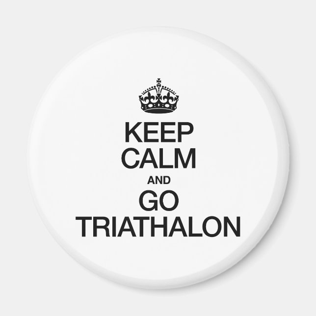 IMÁN MANTENER LA CALMA Y IR A TRIATHALON (Frente)