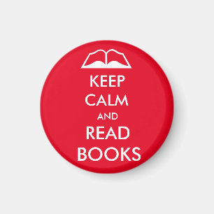 Imán Mantener la calma y leer libros