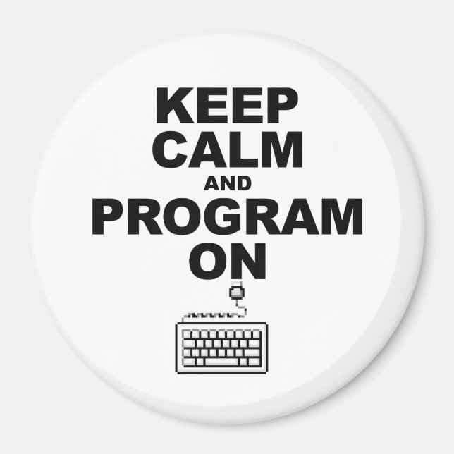 Imán Mantener la calma y programar en (Frente)