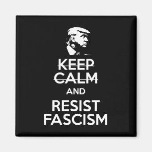 Imán Mantener La Calma Y Resistir El Fascismo Anti Tee 