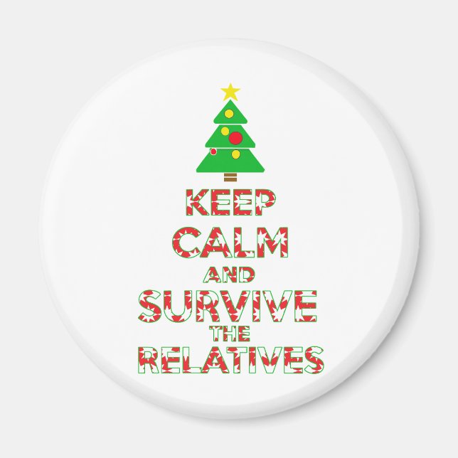 Imán Mantener La Calma Y Sobrevivir A Los Parientes (Frente)