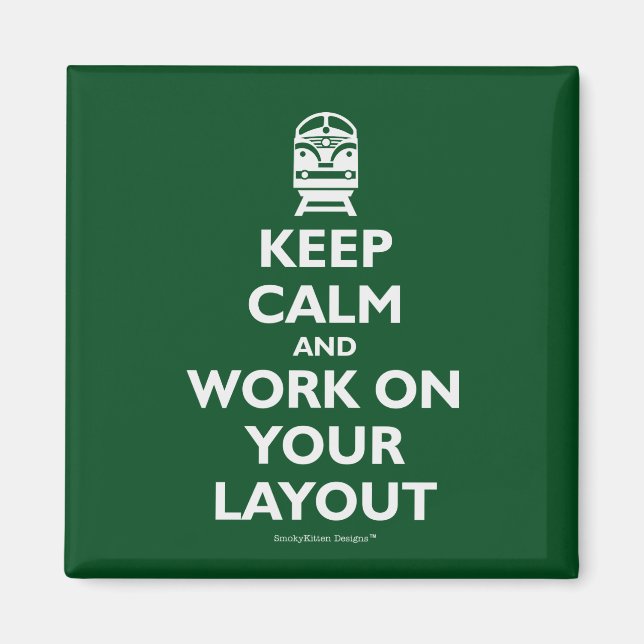 Imán Mantener La Calma Y Trabajar En Su Diseño - Entrad (Frente)