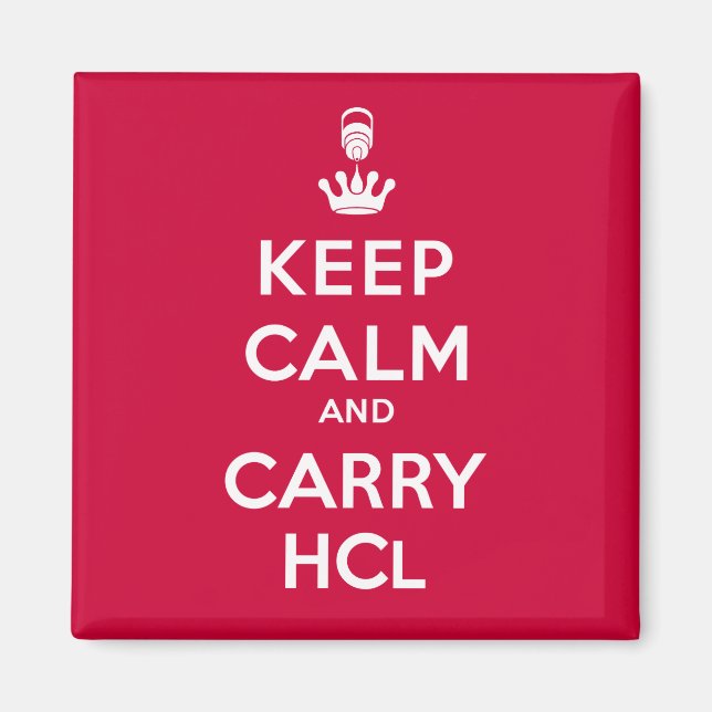 Imán Mantener la calma y transportar HCl- Geología (Frente)