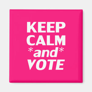 Imán mantener la calma y votar la tipografía moderna ro