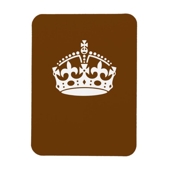 Imán Mantener la corona tranquila en Brown (Vertical)