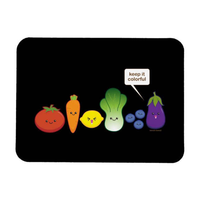 Imán Mantenerlo colorido (diseño simple) (Horizontal)