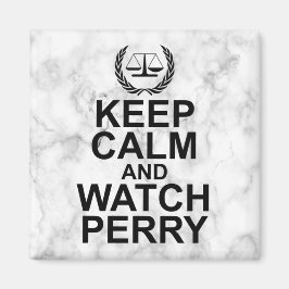 Imán Mantenga la calma y observe el humor legal de Perr