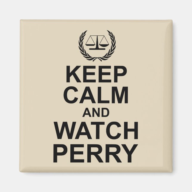Imán Mantenga la calma y observe el humor legal de Perr (Frente)