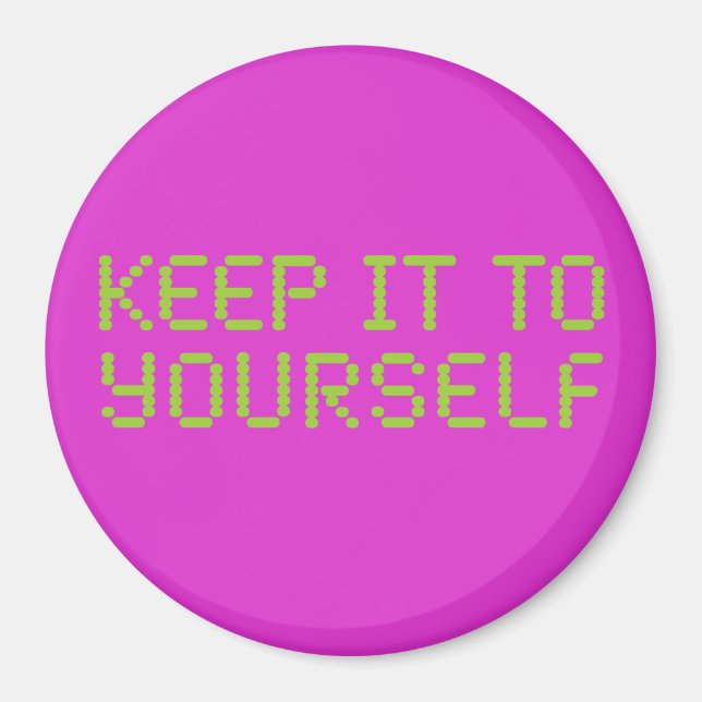 Imán Manténgalo usted mismo Hot Pink (Frente)