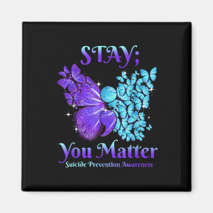 Imán Manténganse mariposa Semicolón Conciencia Suicida
