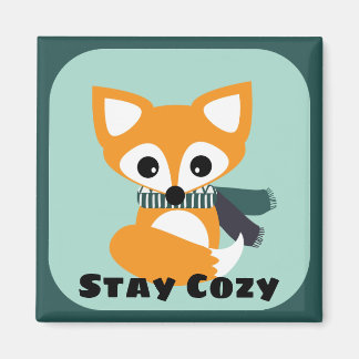 Imán Manténgase cómodo invierno Fox de 2 pulgadas cuadr