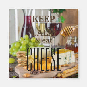 Imán Mantente tranquilo y come queso