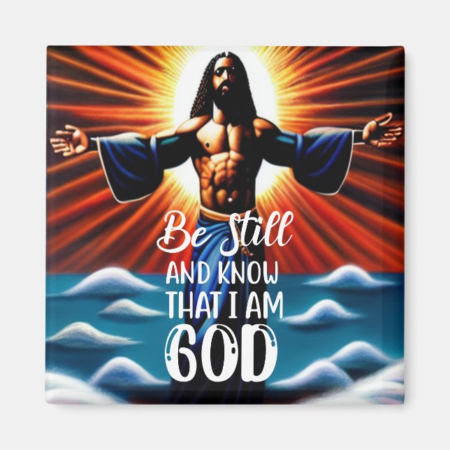 Imán Mantente Y Sé Que Soy Dios Magnífico (Frente)