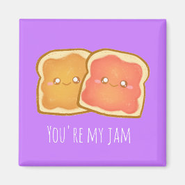 Imán Mantequilla De cacahuete Y Tostada De Jelly De Fre