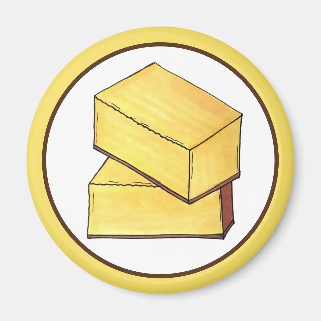 Imán Mantequilla Mochi Hawaii HI postre de comida hawai (Frente)