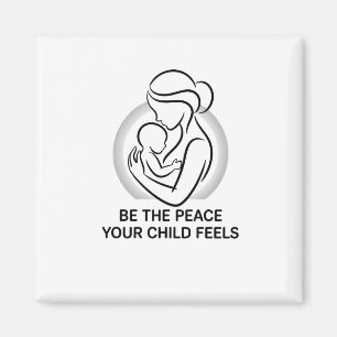 Imán Mantra minimalista para madre y bebé tranquilos