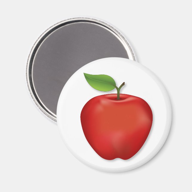 Imán Manzana Roja Delicious  (Anverso/Reverso)