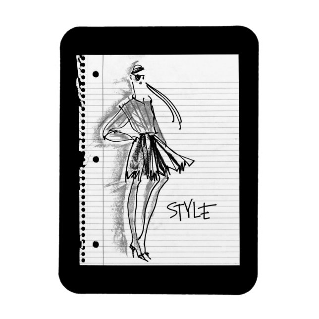Imán Manzana silvestre | Icono de estilo - Esbozo moder (Vertical)